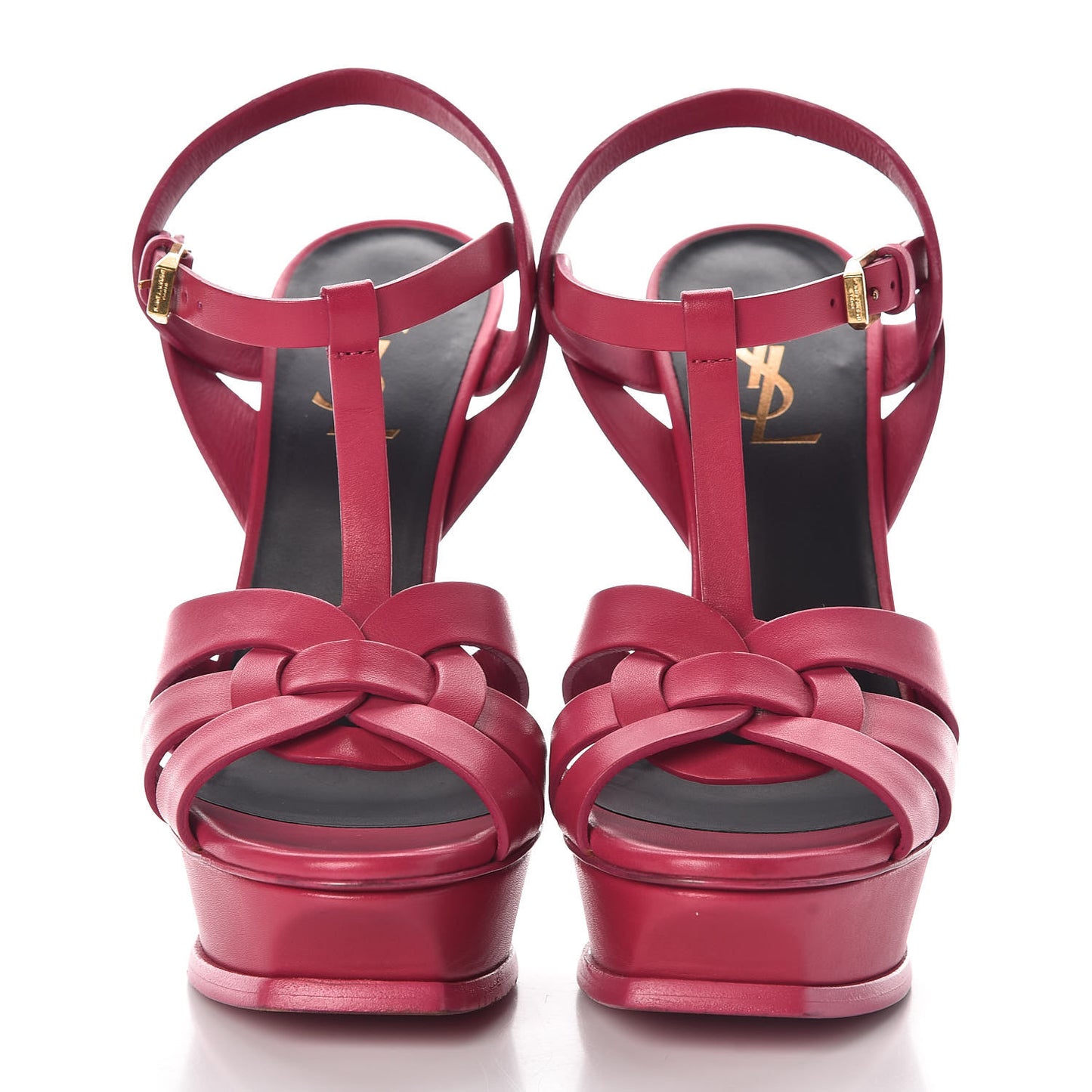 Calfskin Tribute 105 Platform Sandals 37 Fuchsia
