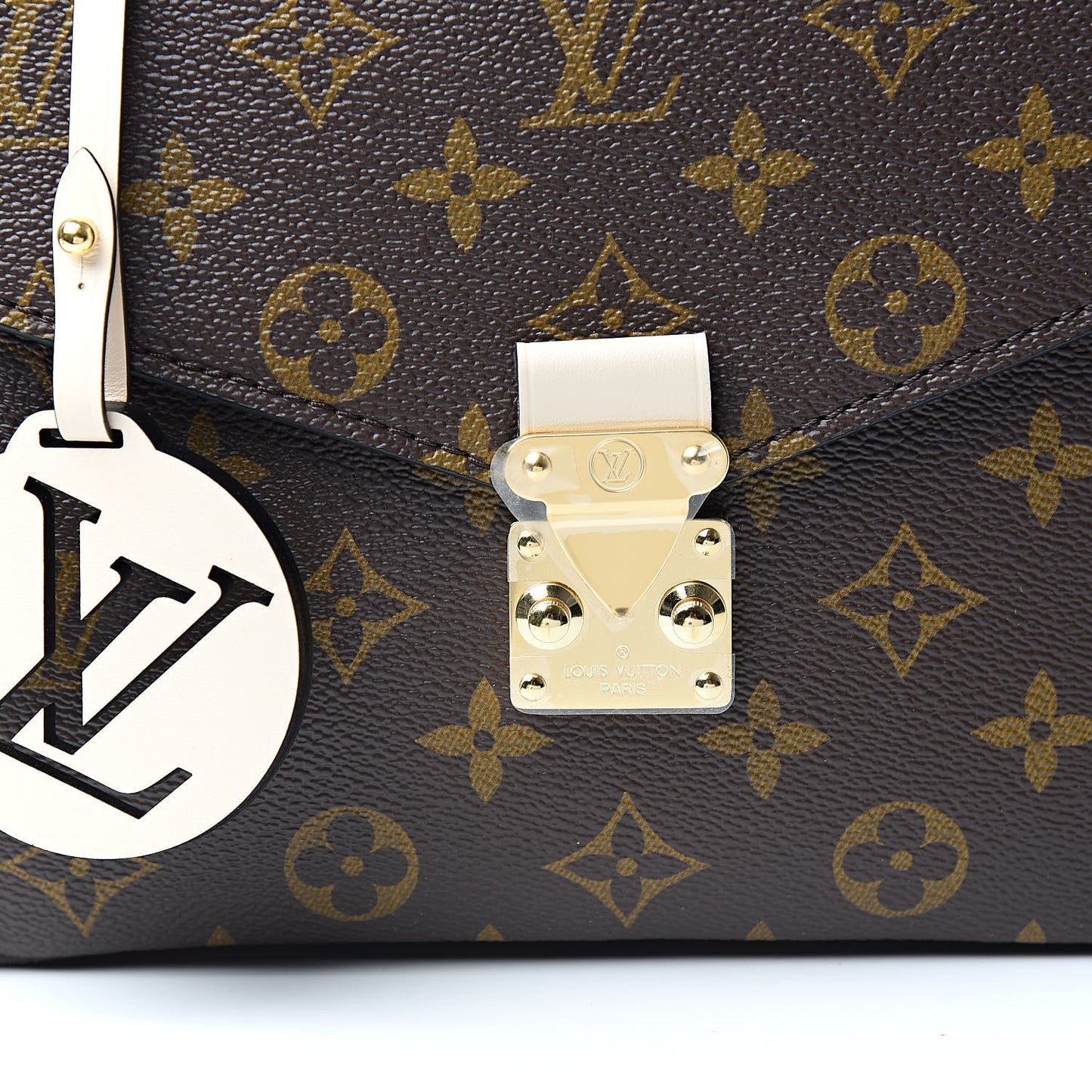 Monogram Braided Pochette Metis Creme Beige