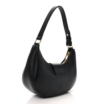 Celine Smooth Calfskin Medium Strap Ava Triomphe Shoulder Bag Black 3 of 9