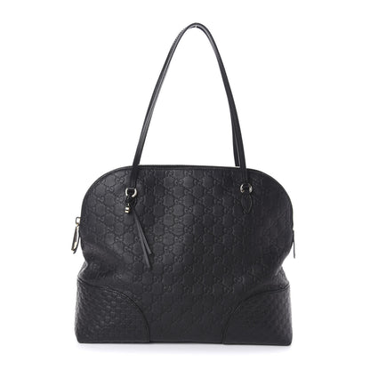 Gucci Guccissima Medium Bree Shoulder Bag Black 1 of 9