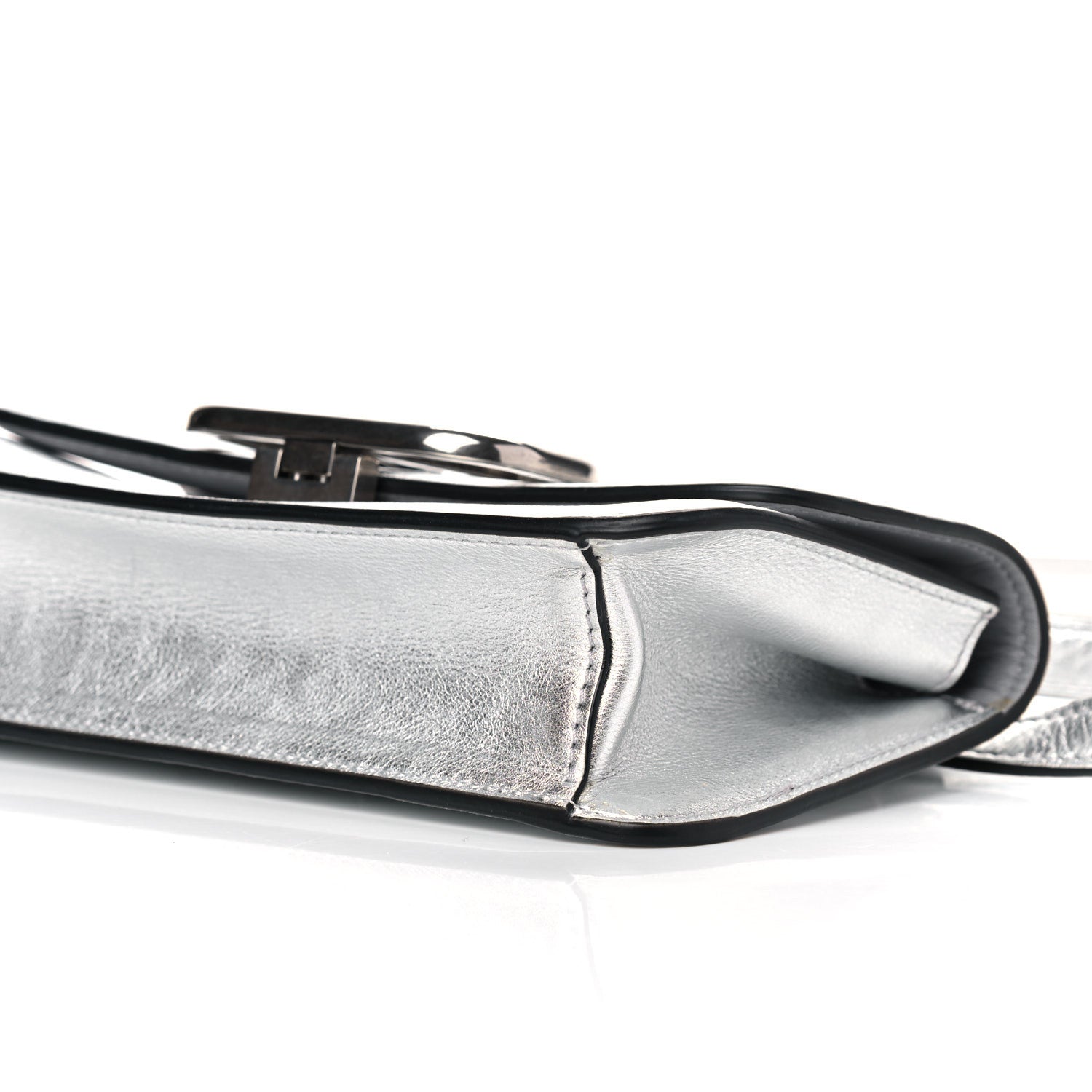 Valentino Garavani Metallic Calfskin VSling Belt Bag Silver 5 of 14
