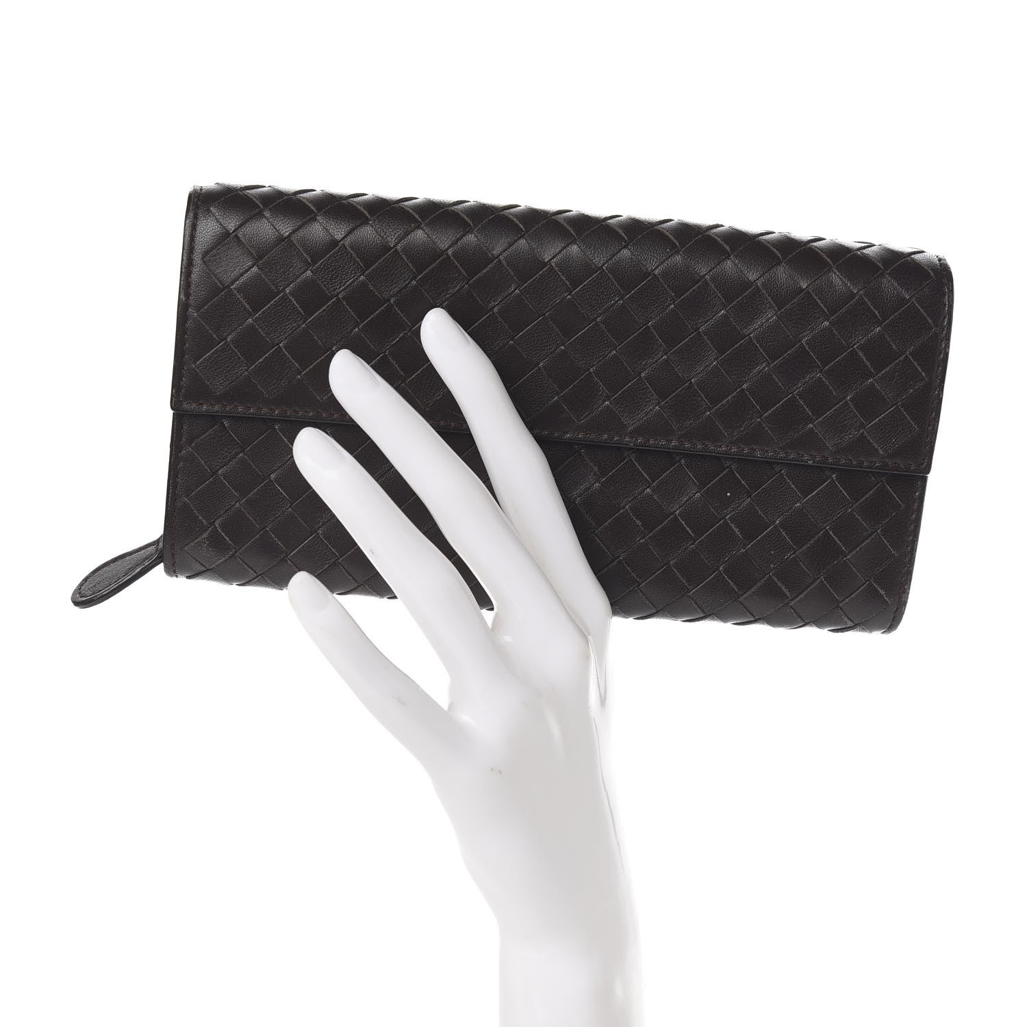 Bottega Veneta Nappa Intrecciato Continental Flap Wallet Ebano 2 of 8