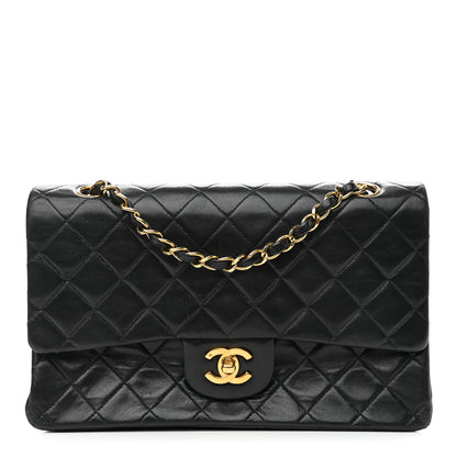Chanel Lambskin Quilted Medium Double Flap Black 1 of 12