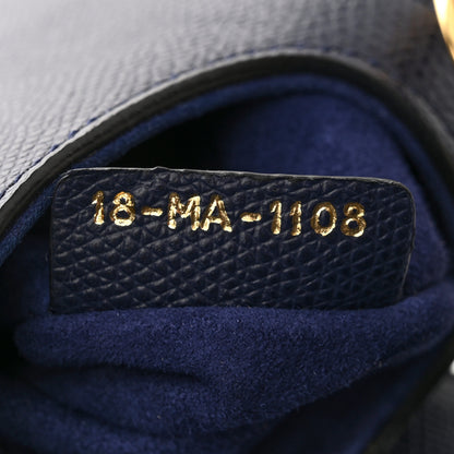 Christian Dior Grained Calfskin Mini Saddle Bag Navy 7 of 10