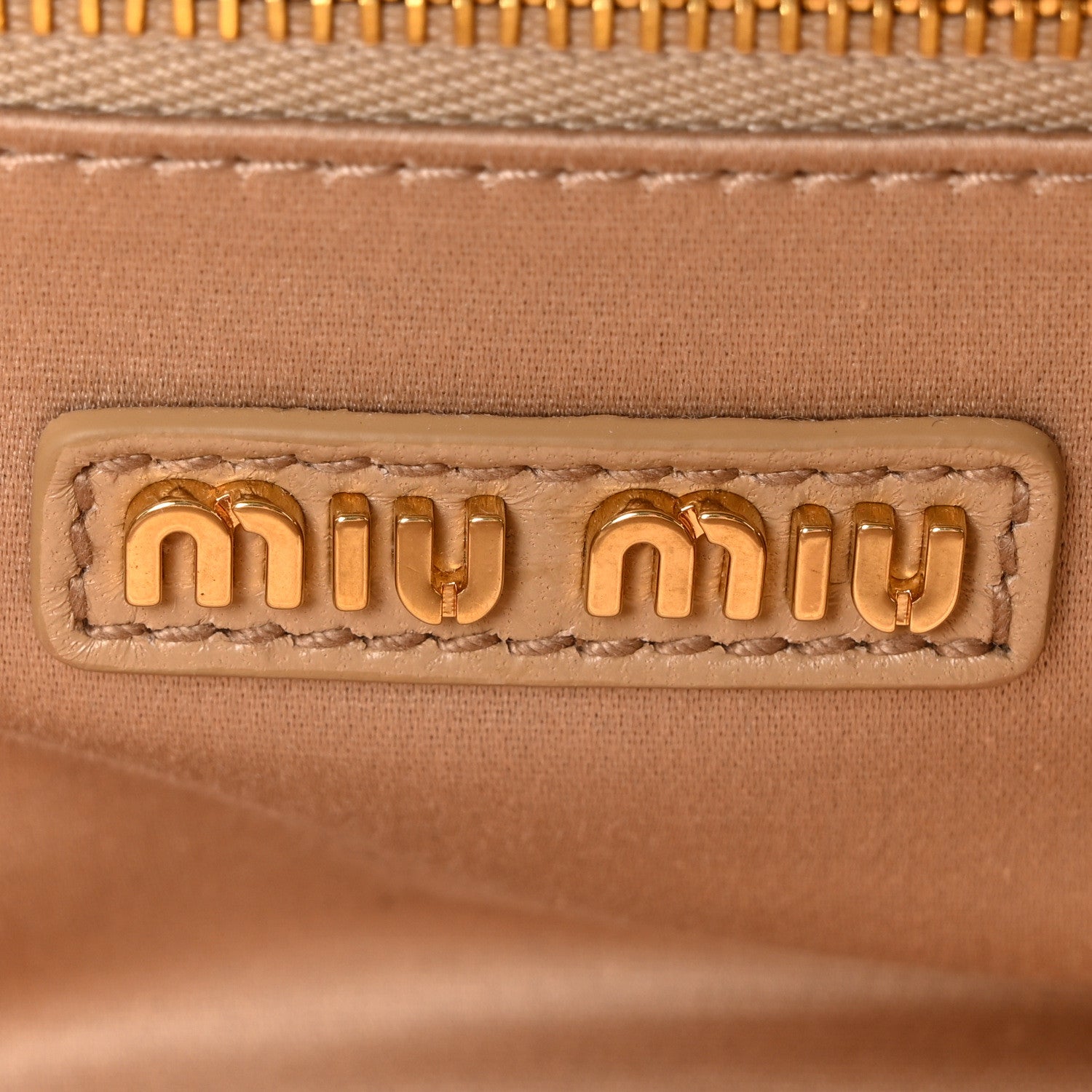Miu Miu Nappa Matelasse Large Arcadie Top Handle Bag Sabbia 6 of 10