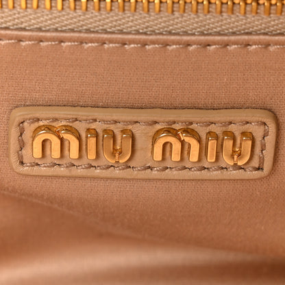 Miu Miu Nappa Matelasse Large Arcadie Top Handle Bag Sabbia 6 of 10