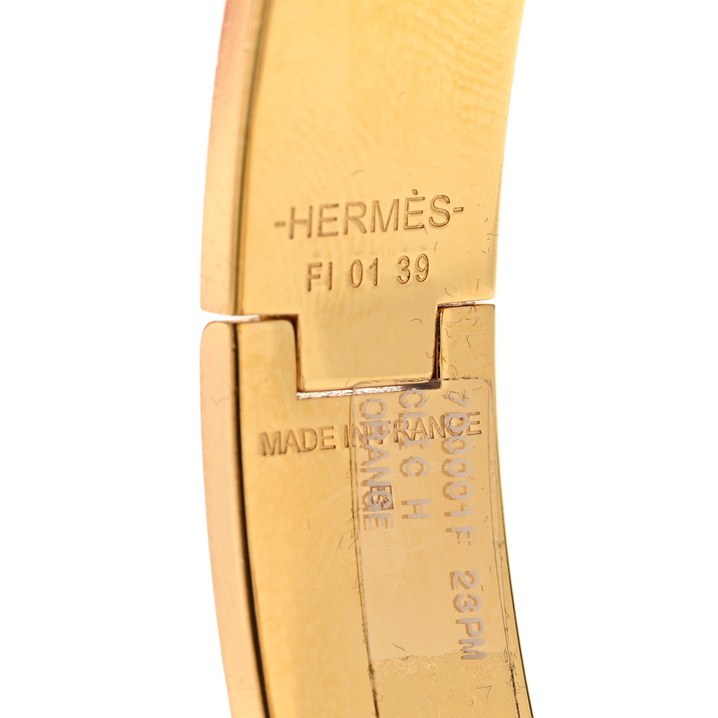 Enamel Narrow Clic Clac H Bracelet PM Orange