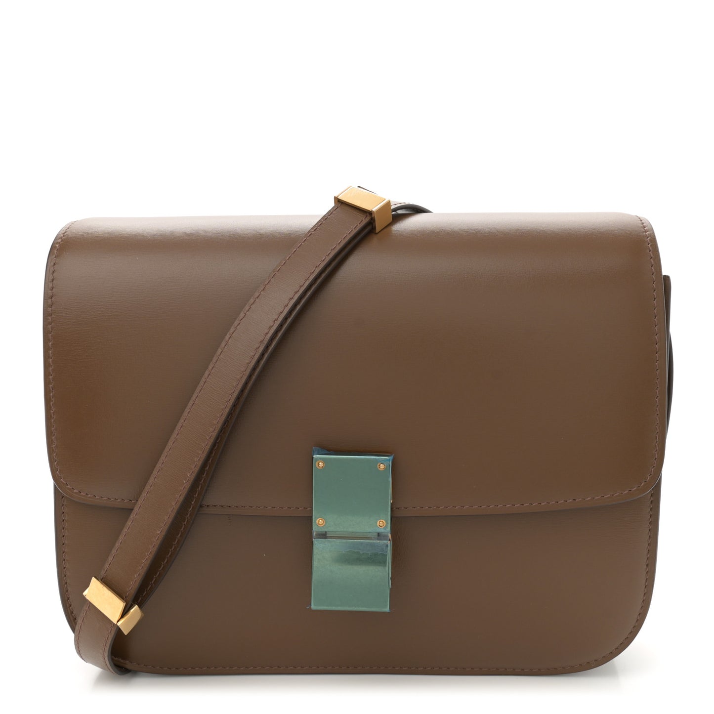 Smooth Calfskin Medium Classic Box Flap Bag Camel