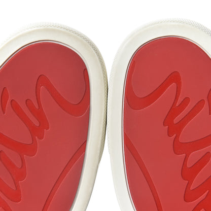 Christian Louboutin Velvet Mens Louis Orlato Flat Sneakers 41.5 Rouge Imperial 8 of 11