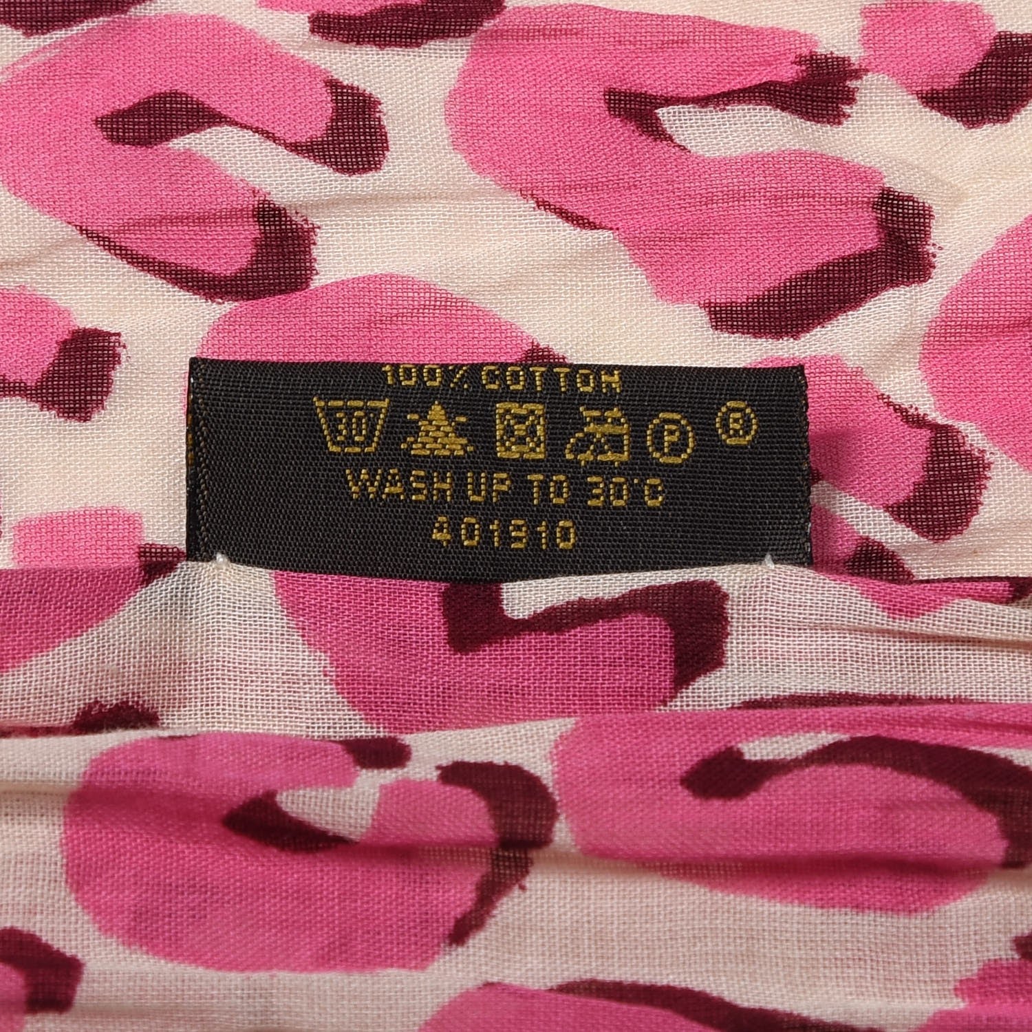 Louis Vuitton Cotton Leopard Stole Corail 4 of 7