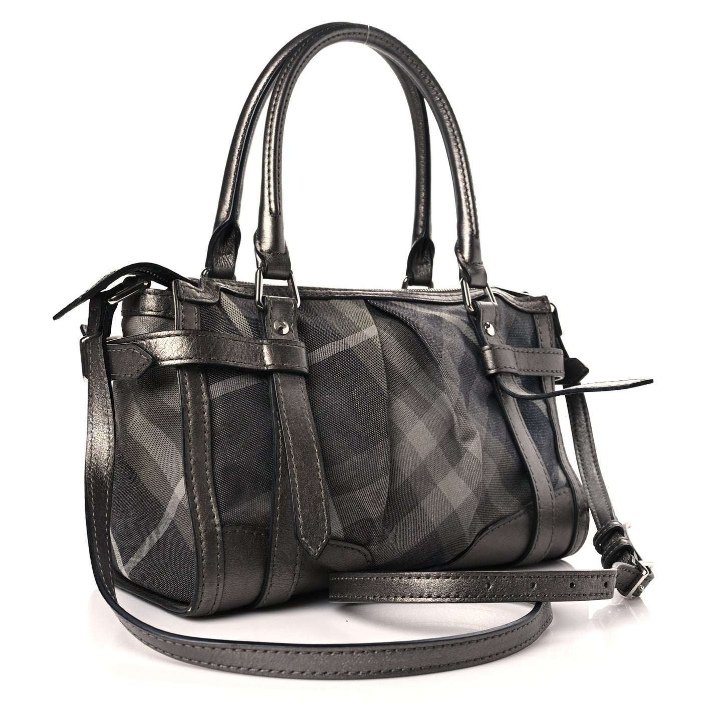 Shimmer Check Pilgrim Satchel Pewter
