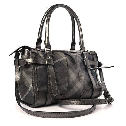 Burberry Shimmer Check Pilgrim Satchel Pewter 3 of 8