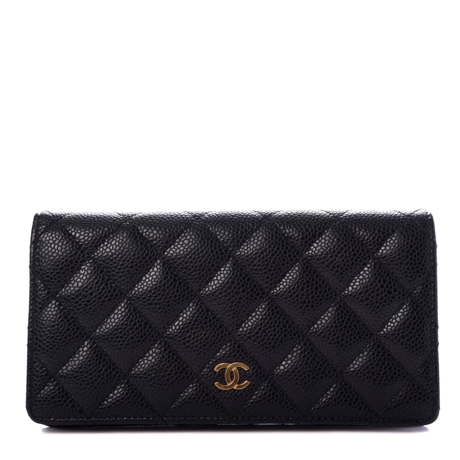 Chanel Caviar Quilted Yen Wallet Black 1 of 7
