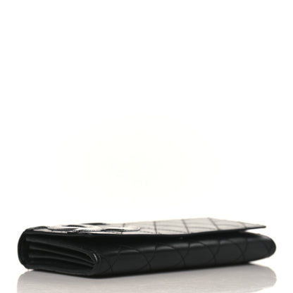 Chanel Calfskin Quilted Cambon Gusset Flap Wallet Black 4 of 14