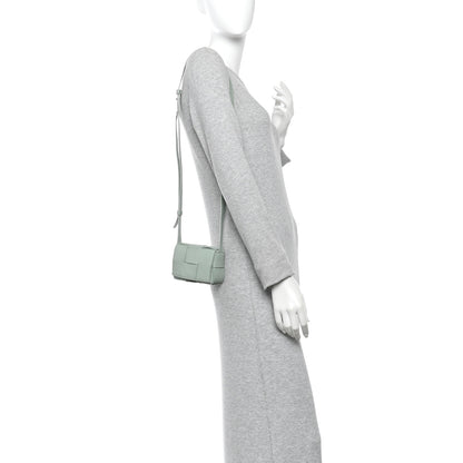 Bottega Veneta Lambskin Maxi Intreccio Candy Cassette Crossbody Bag Sage 2 of 9