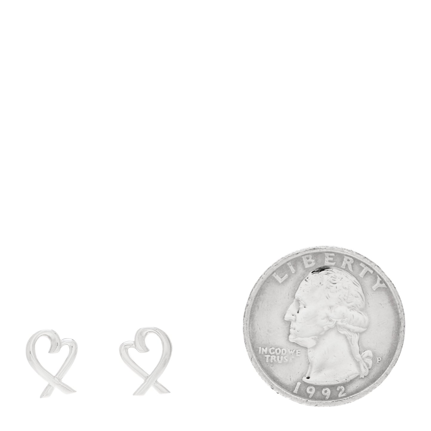 Sterling Silver Mini Paloma Picasso Loving Heart Earrings