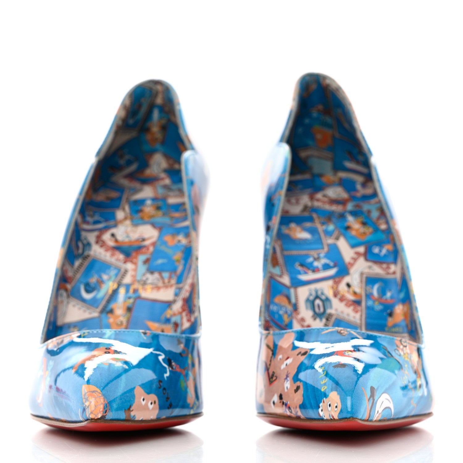 Christian Louboutin Patent Odissey Hot Chick 100 Pumps 36.5 Multicolor 2 of 8