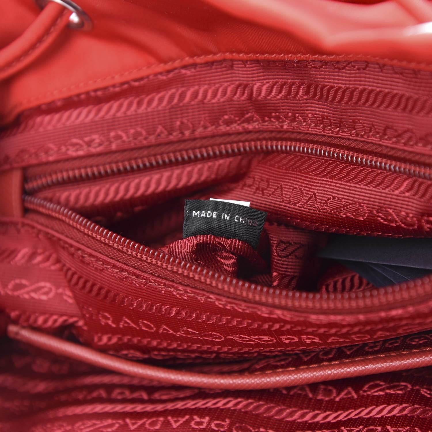 Prada Tessuto Nylon Saffiano Vela Backpack Rosso 6 of 10