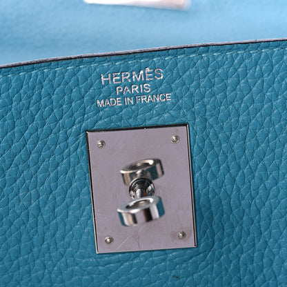 Hermes Taurillon Clemence Kelly Retourne 35 Bleu Izmir 12 of 33
