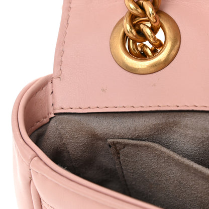 Gucci Calfskin Matelasse Mini GG Marmont Shoulder Bag Perfect Pink 11 of 16