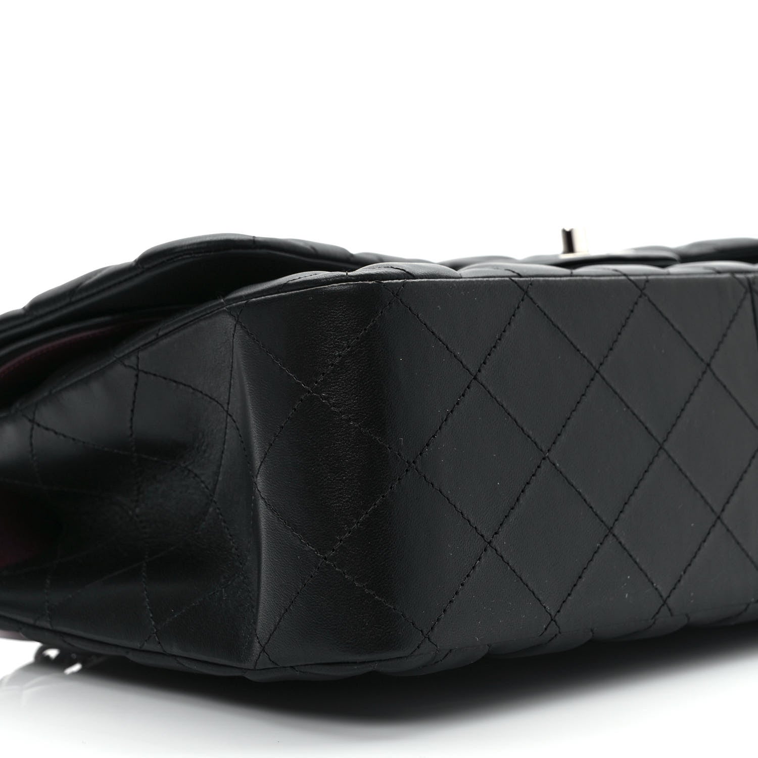 Chanel Lambskin Quilted Jumbo Double Flap Black 7 of 8