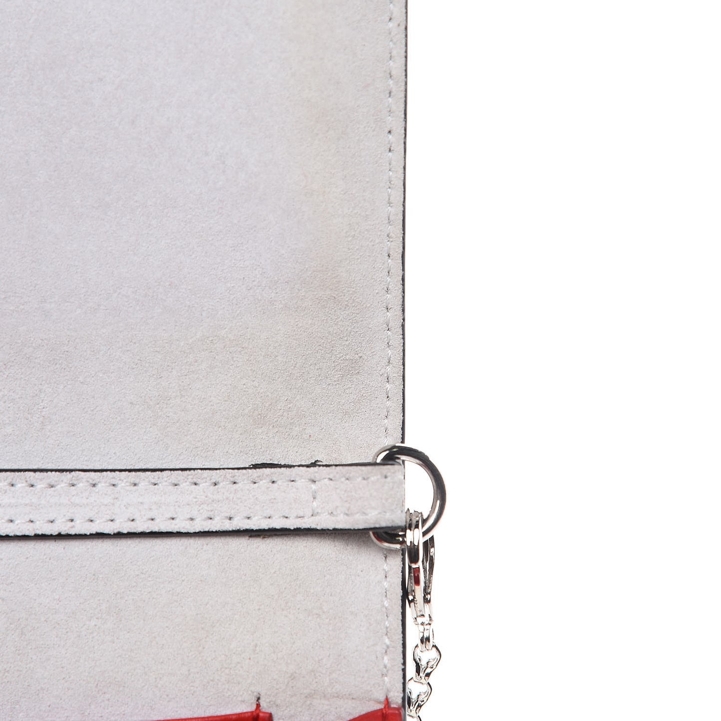 Patent Spikes Paloma Clutch White