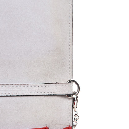 Christian Louboutin Patent Spikes Paloma Clutch White 12 of 16