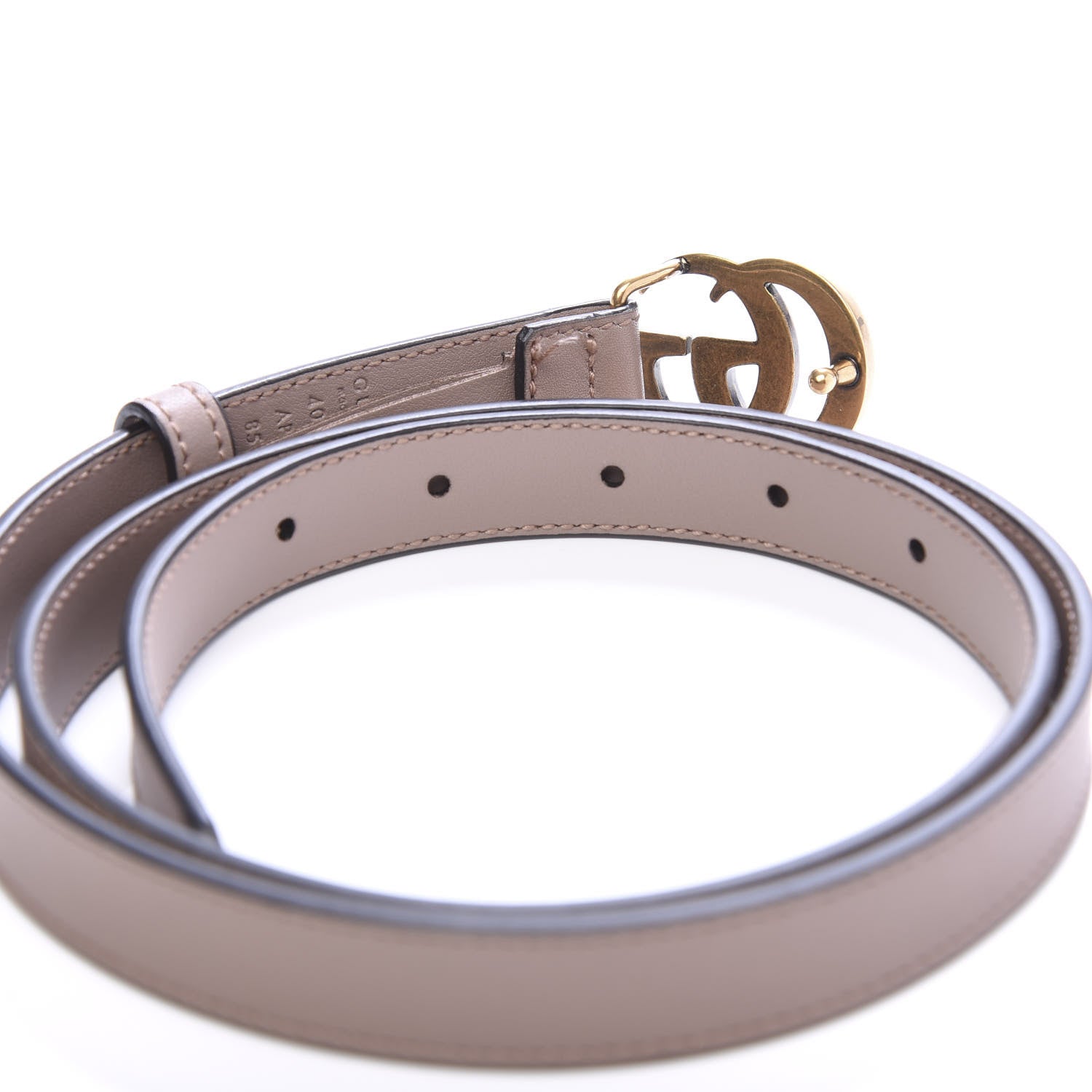 Gucci Calfskin Double G 20mm Belt 85 34 Porcelain Rose 3 of 6