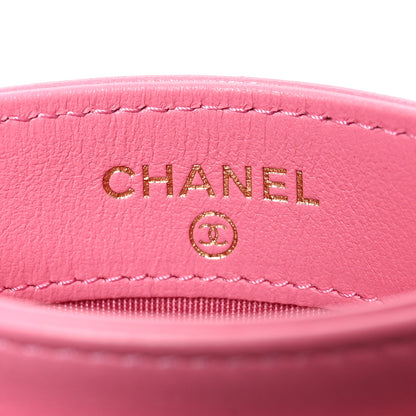 Chanel Lambskin Quilted Chanel 19 Card Holder Pink 6 of 9