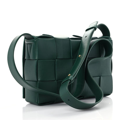 Bottega Veneta Lambskin Maxi Intrecciato Cassette Crossbody Bag Raintree Green 3 of 16