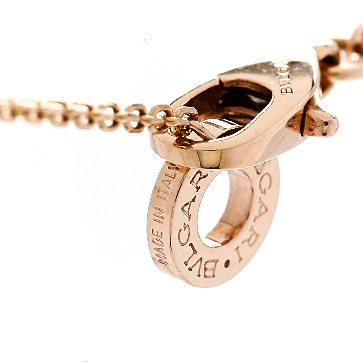 Bulgari 18K Yellow Gold Diamond Mother of Pearl Small Divas' Dream Pendant Necklace 5 of 7