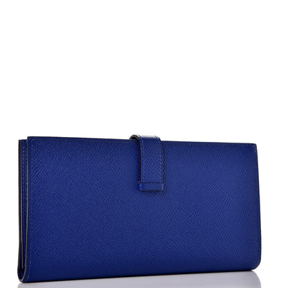 Hermes Epsom Bearn Gusset Wallet Bleu Saphir 3 of 7