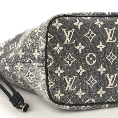 Louis Vuitton LOUIS VUITTON Denim Monogram Jacquard Neverfull MM Grey 8 of 10
