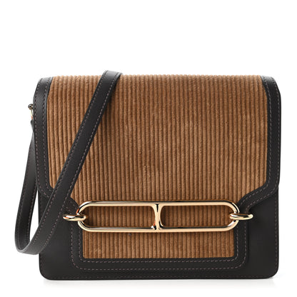 Hermes Velours Cotele Swift Sac Roulis 23 Tabac Camel Ebene 1 of 11