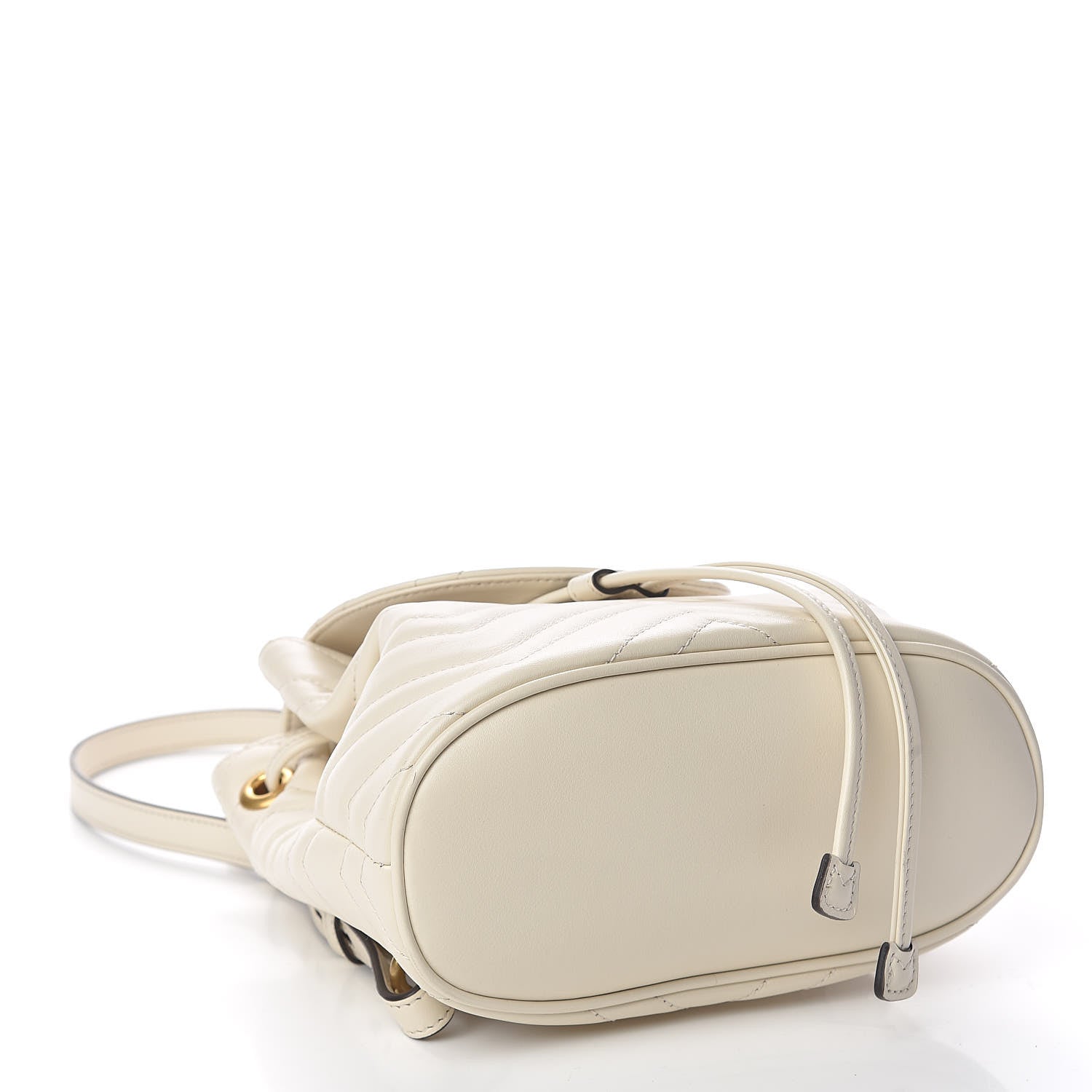 Gucci Calfskin Matelasse GG Marmont Flap Backpack White 4 of 11