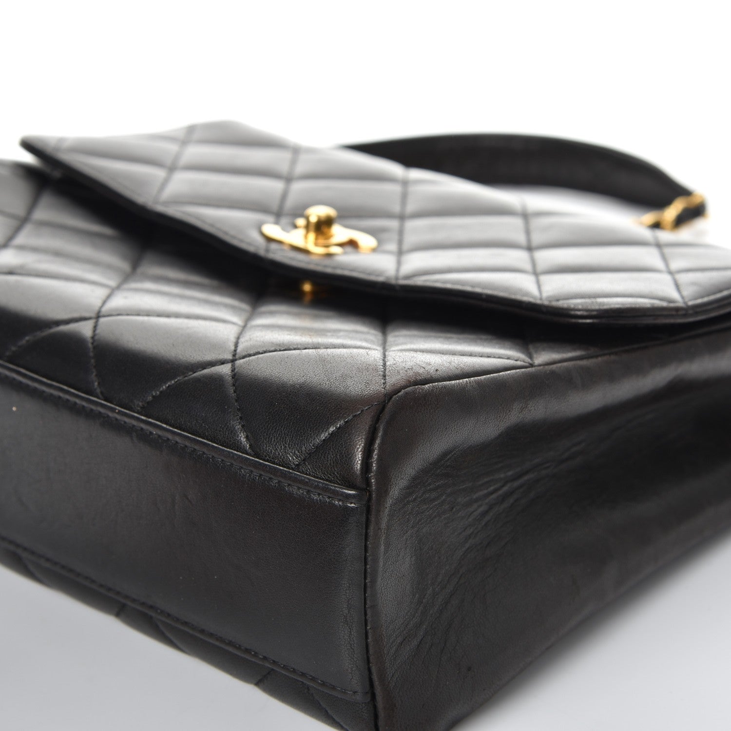 Chanel Lambskin Quilted Shoulder Flap Black 10 of 14
