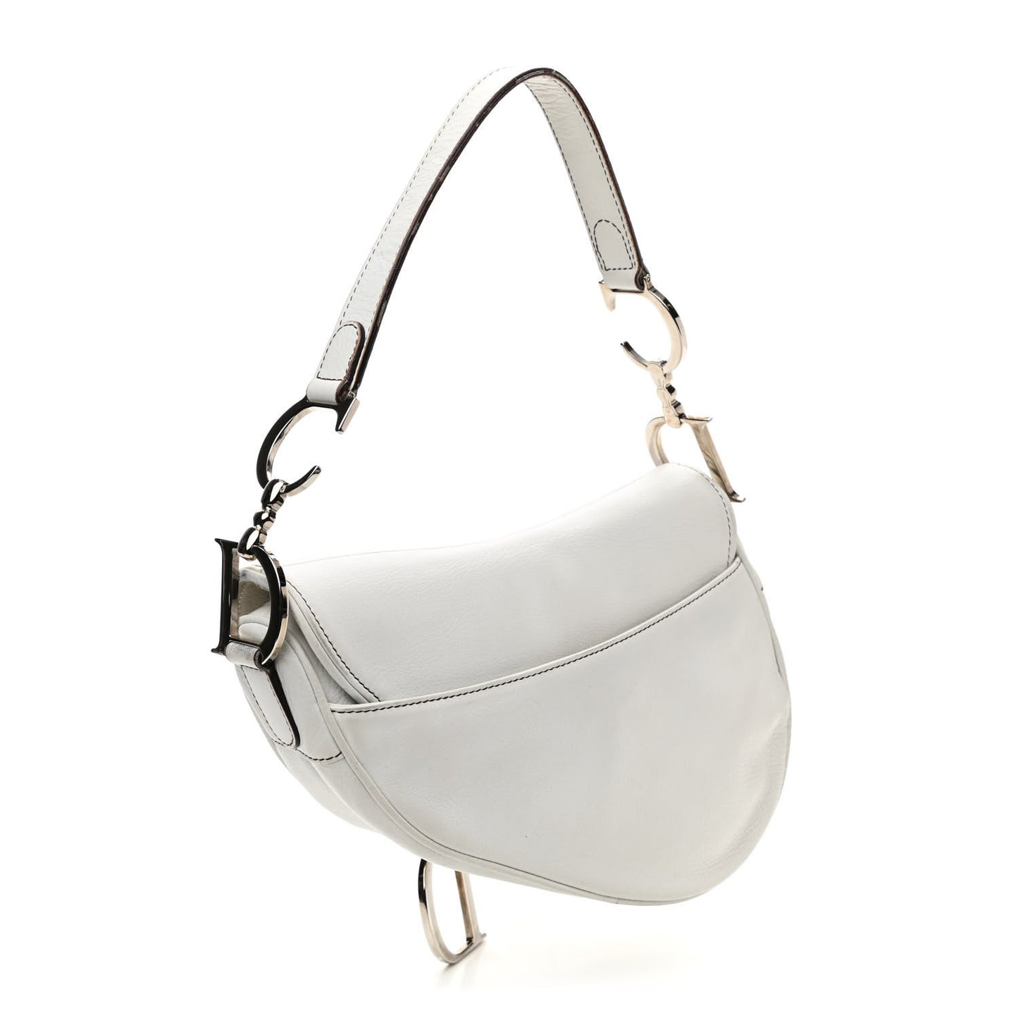 Calfskin Saddle Bag White