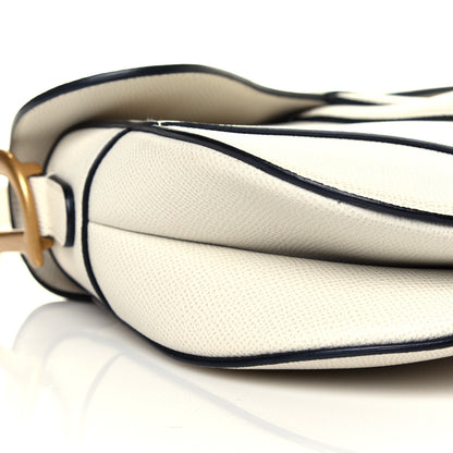 Christian Dior Grained Calfskin Saddle Bag White 7 of 10