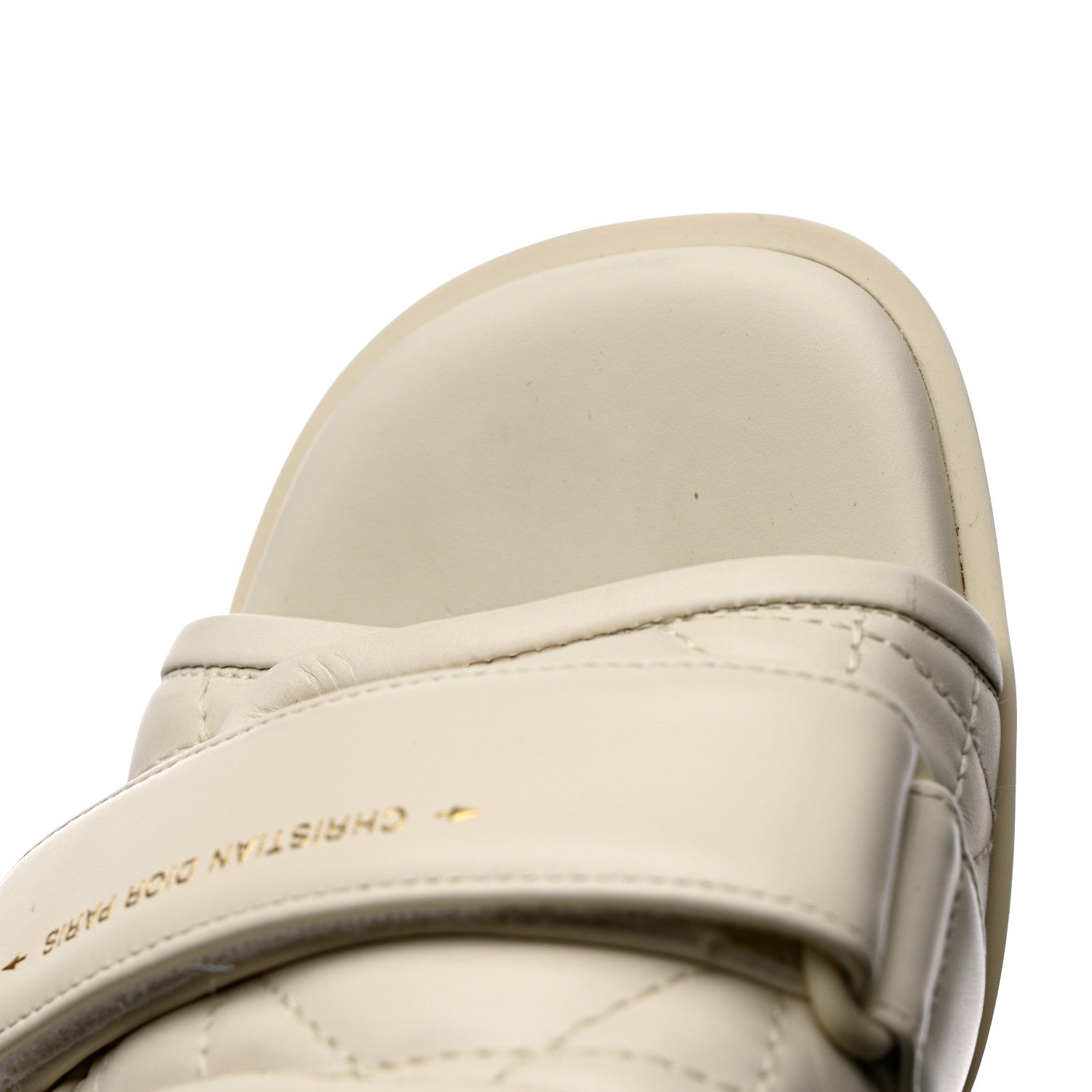 Christian Dior Calfskin Cannage Quilted Dio(r)evolution 80mm Slide Sandals 36 Off White 10 of 12