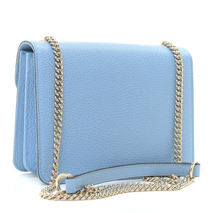 Gucci Dollar Calfskin Small Interlocking G Shoulder Bag Mineral Blue 3 of 9