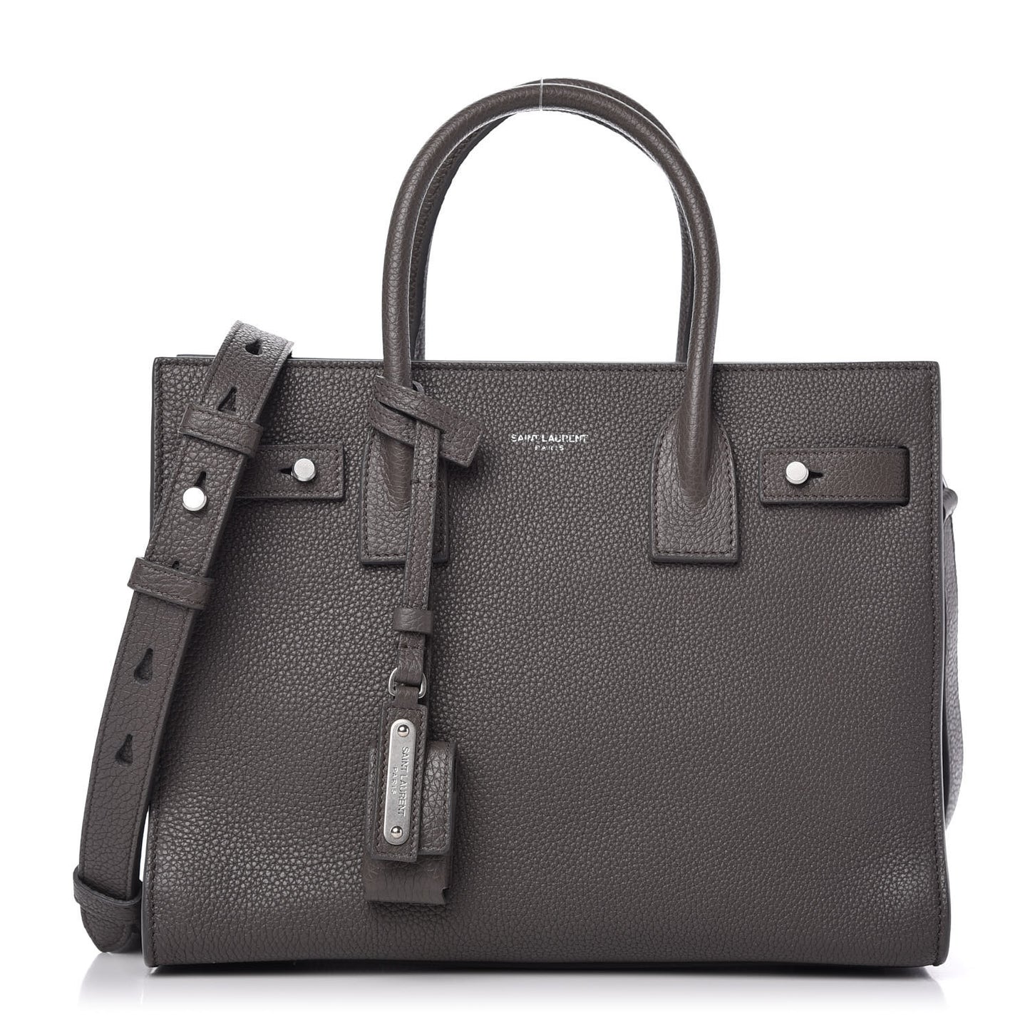 Grained Calfskin Baby Sac De Jour Supple Fog