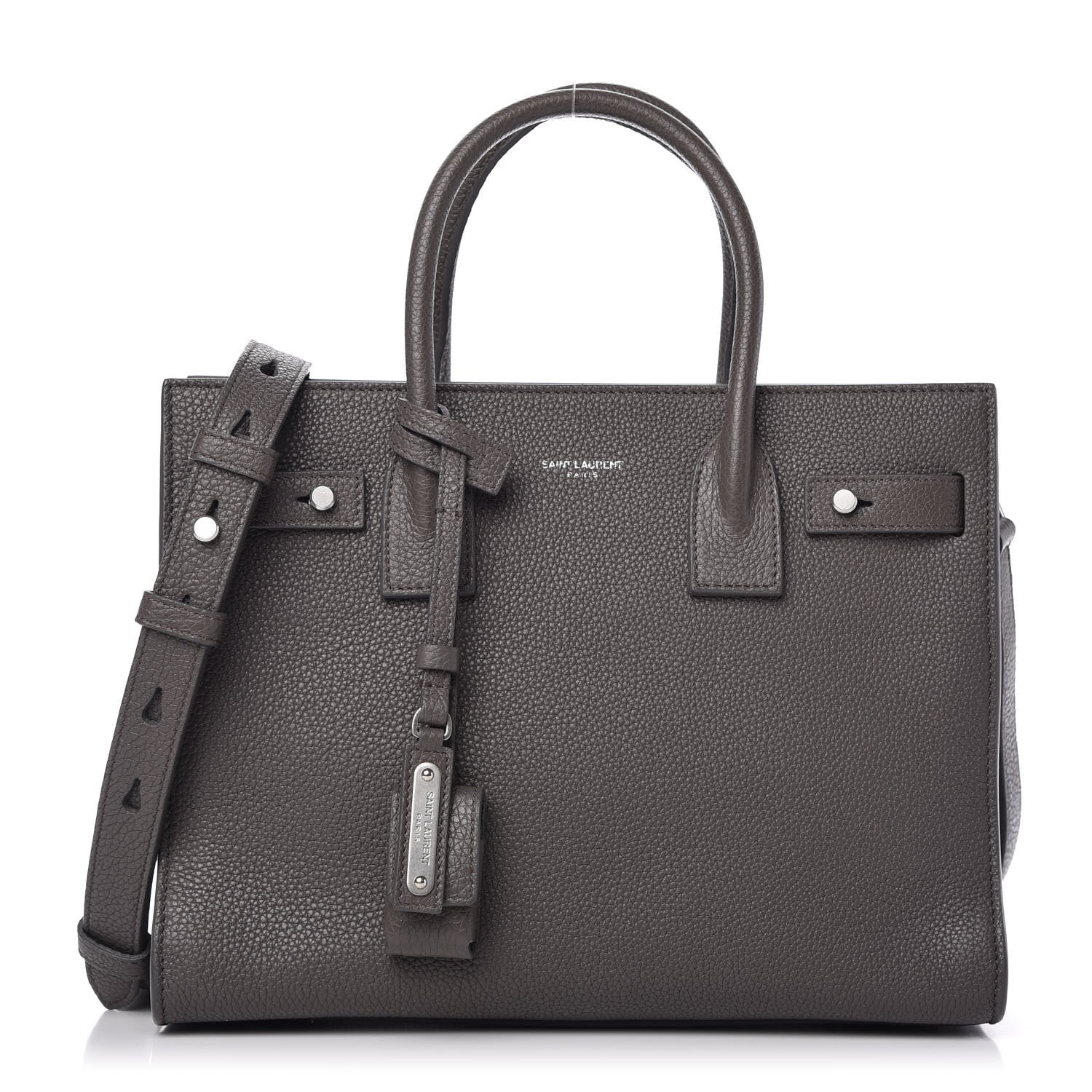 Saint Laurent Grained Calfskin Baby Sac De Jour Supple Fog 1 of 11