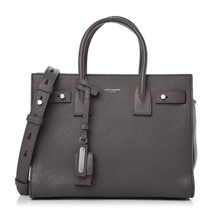 Saint Laurent Grained Calfskin Baby Sac De Jour Supple Fog 1 of 11
