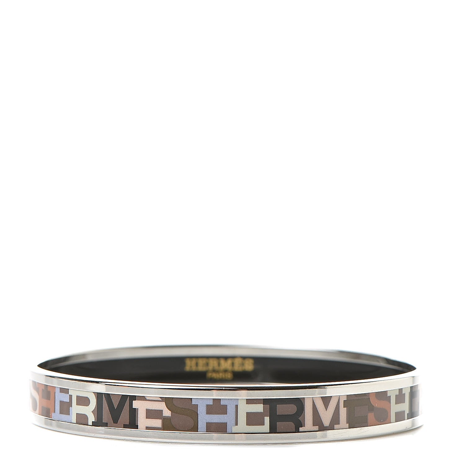 Hermes Enamel Printed Narrow Capitales Bracelet 65 1 of 6