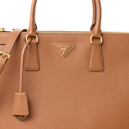 Prada Saffiano Lux Large Galleria Double Zip Tote Caramel 10 of 10