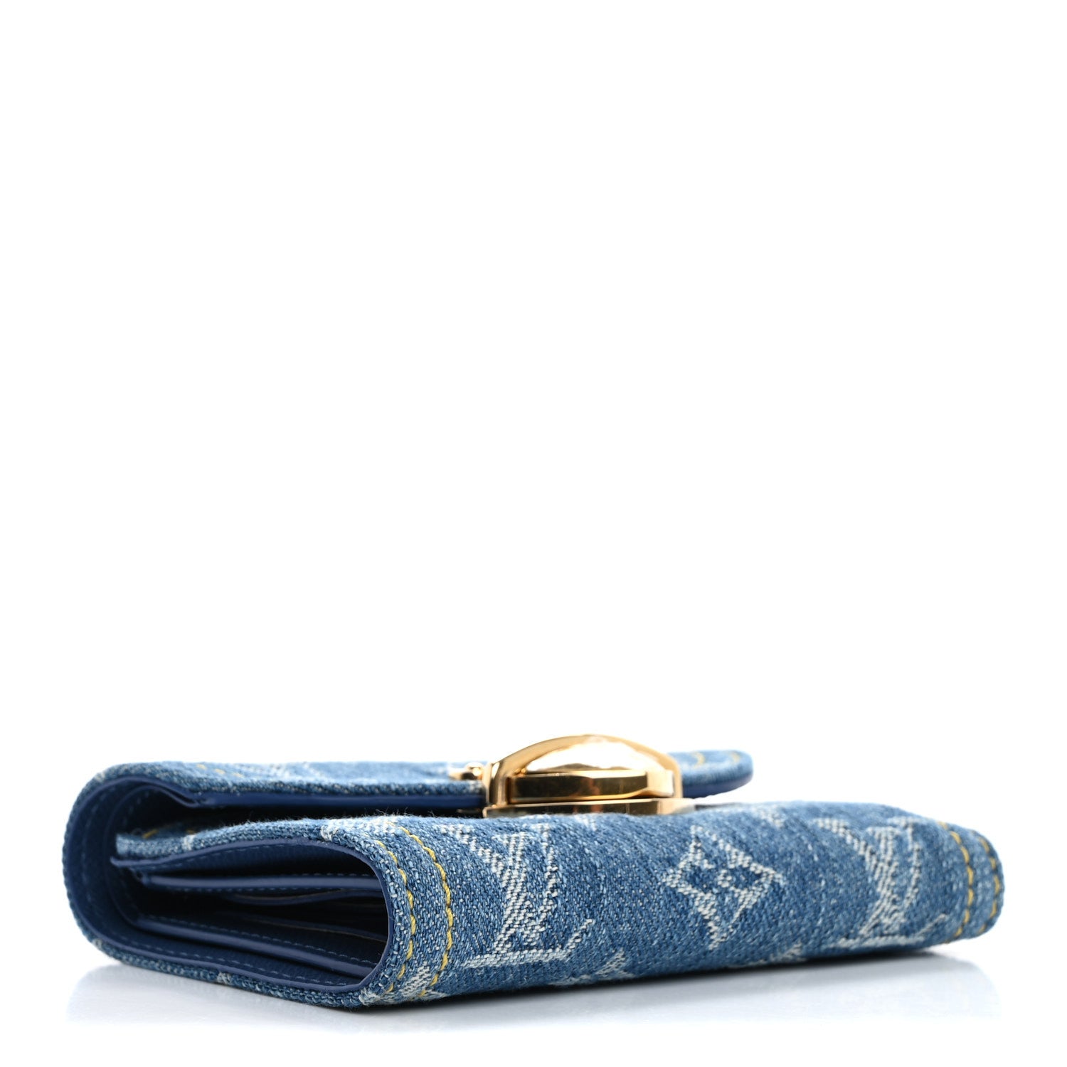 Louis Vuitton Denim Amelia Compact Wallet Blue 4 of 7