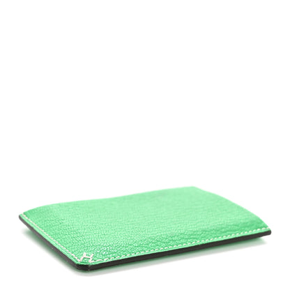 Hermes Chevre Mysore Sellier Card Holder Vert Comics Vert Fizz 4 of 10