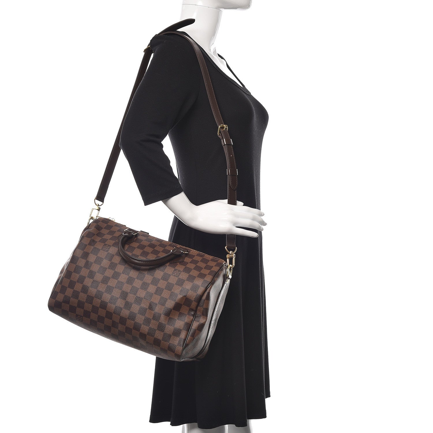 Louis Vuitton Damier Ebene Speedy Bandouliere 30 3 of 12