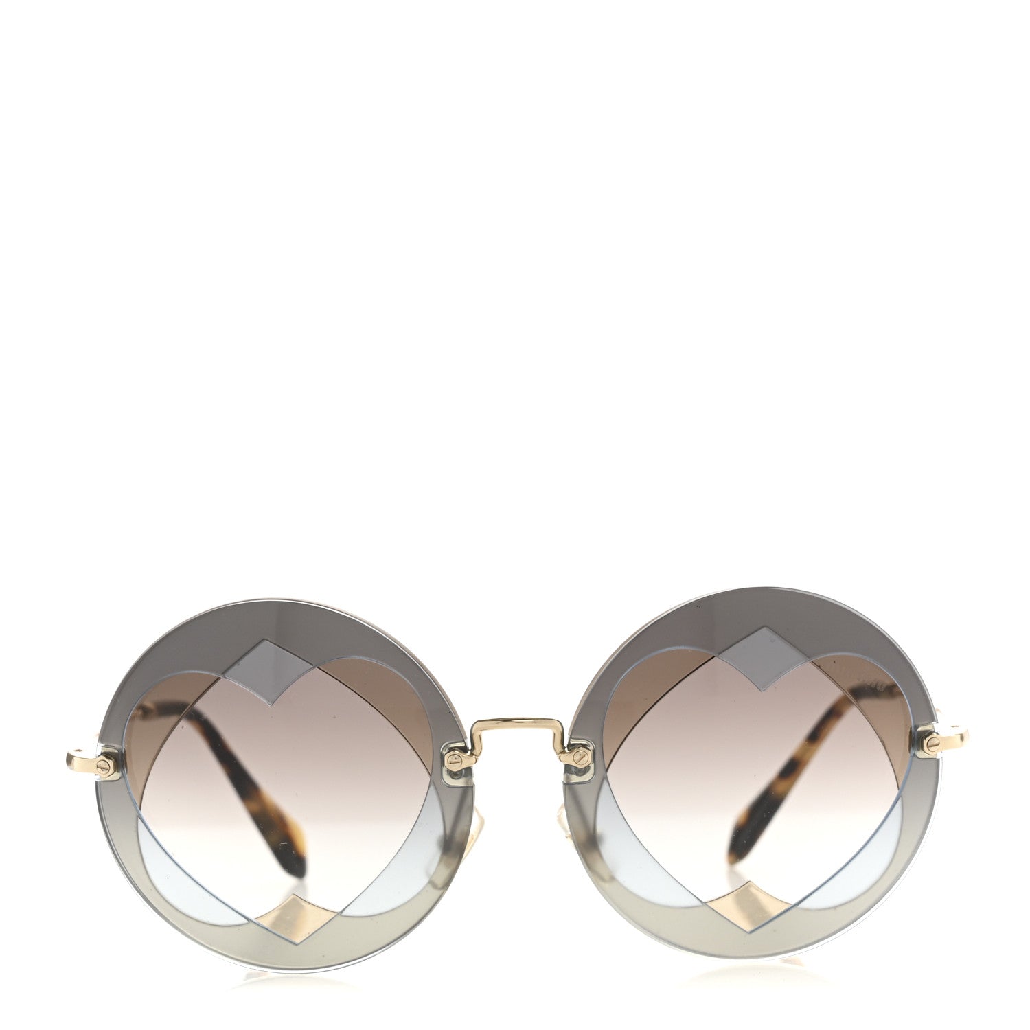 Miu Miu Acetate Heart Round SMU01S Sunglasses Blue 2 of 9