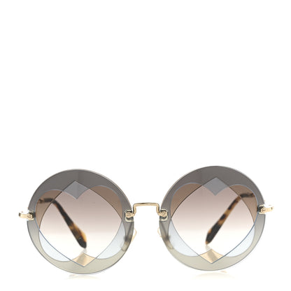 Miu Miu Acetate Heart Round SMU01S Sunglasses Blue 2 of 9